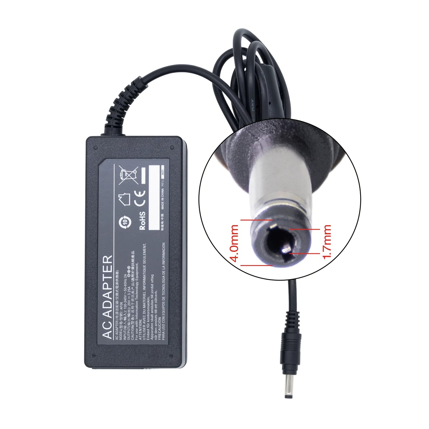 Cargador Lenovo 65W 20V 3.25A Punta 4.0x1.7mm – Adaptador Portátil IdeaPad Yoga Compatible