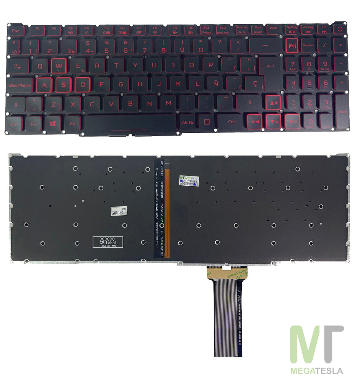 Teclado Acer Nitro 5 AN515-43 / AN515-54 / AN515-55