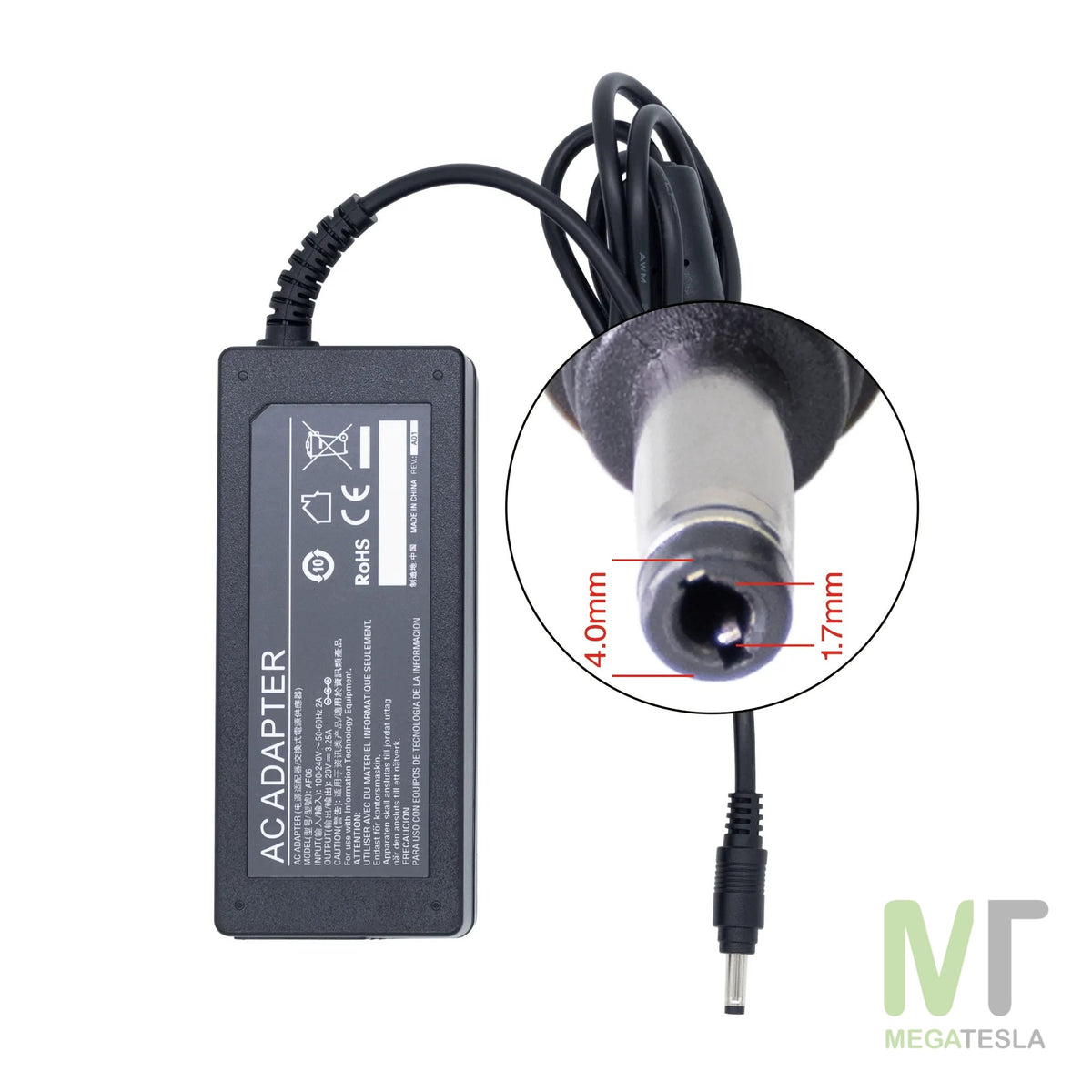 Cargador Lenovo 65W 20V 3.25A Punta 4.0x1.7mm – IdeaPad, Yoga – foto 2