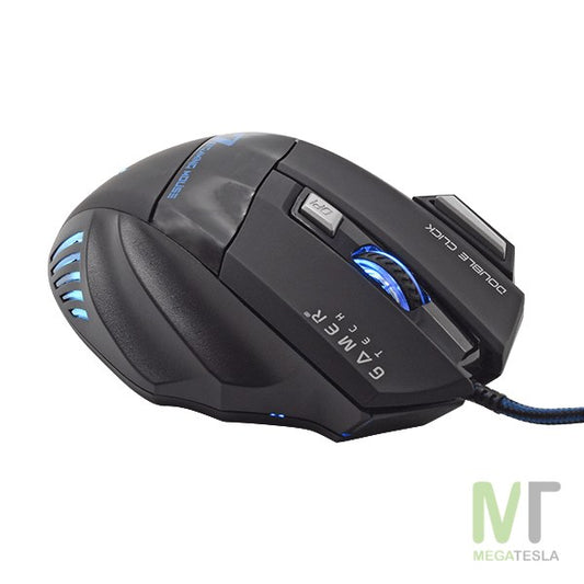 Mouse Gamer TECH GT10 RGB – 7 Botones, 3200 DPI