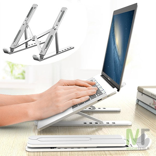 Soporte Plegable de Aluminio para Portátil y Tablet – Gris – foto 2