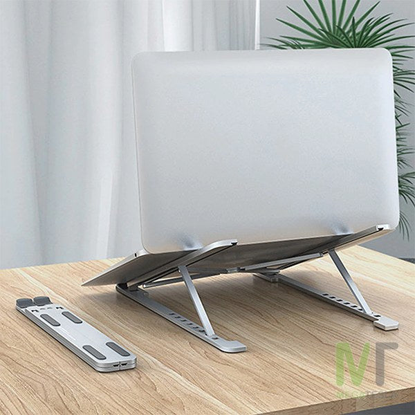 Soporte Plegable de Aluminio para Portátil y Tablet – Gris – foto 3