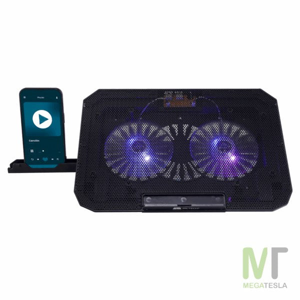 Base Refrigerante JAL-N33 para Portátil – 2 Ventiladores, LED RGB – foto 2