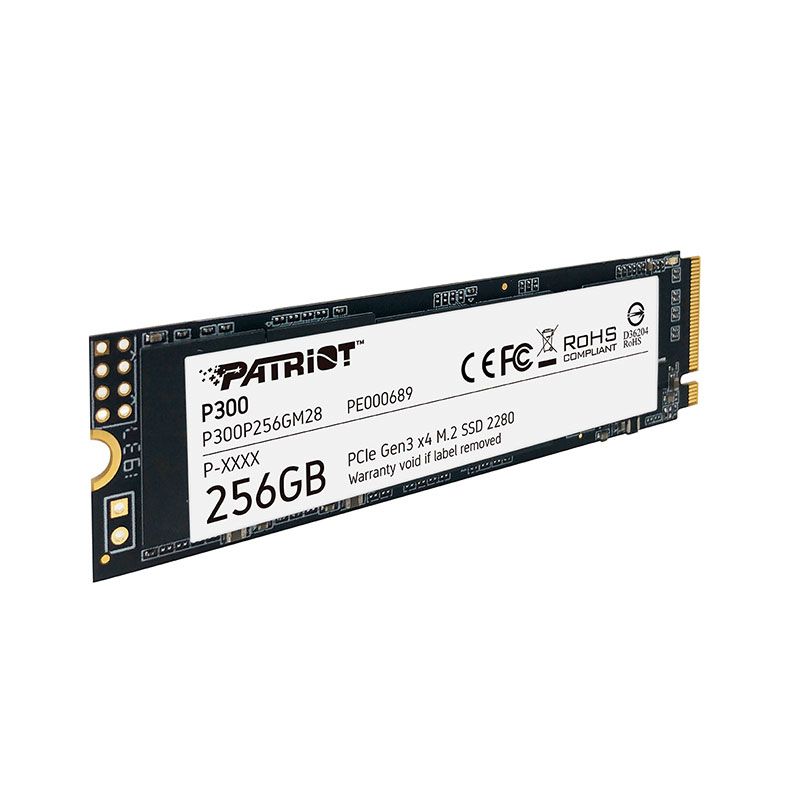 Patriot P300 256GB SSD interno - NVMe PCIe Gen 3x4 - M.2 2280 - Unidad de estado sólido