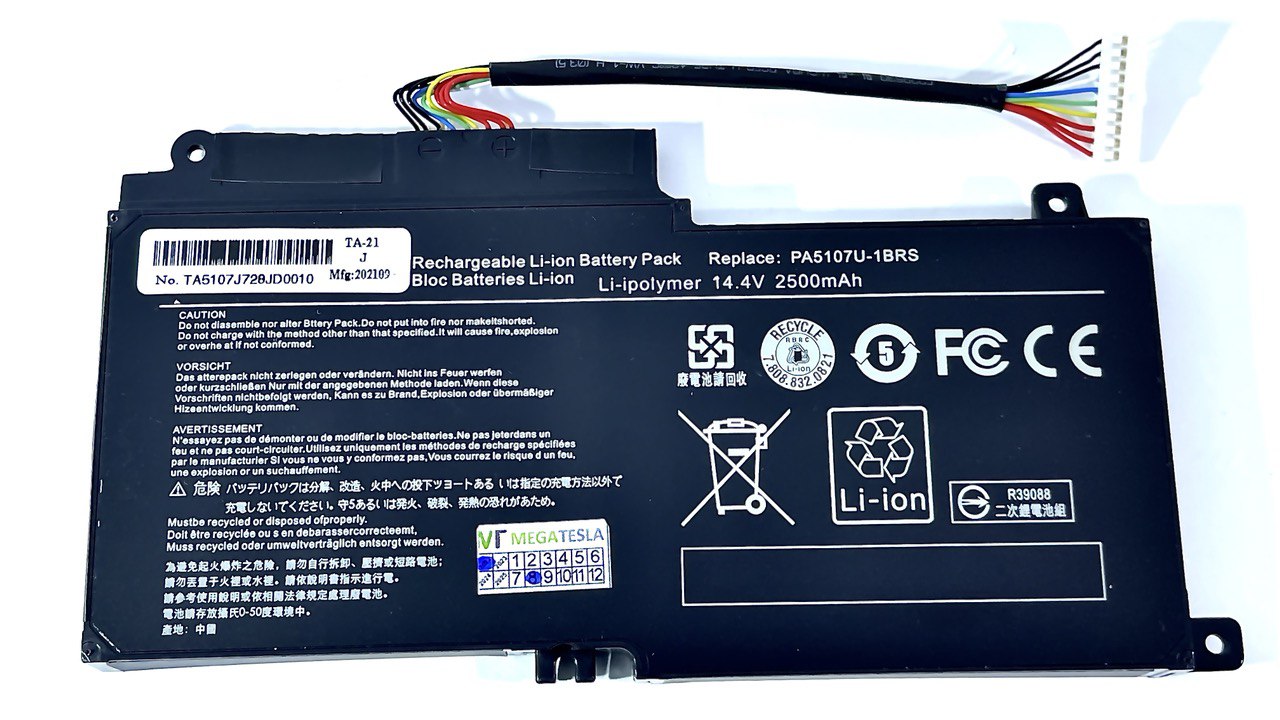 Batería Toshiba Satellite L55-A5284 L55-A5278 PA5107U-1BRS – 14.4V