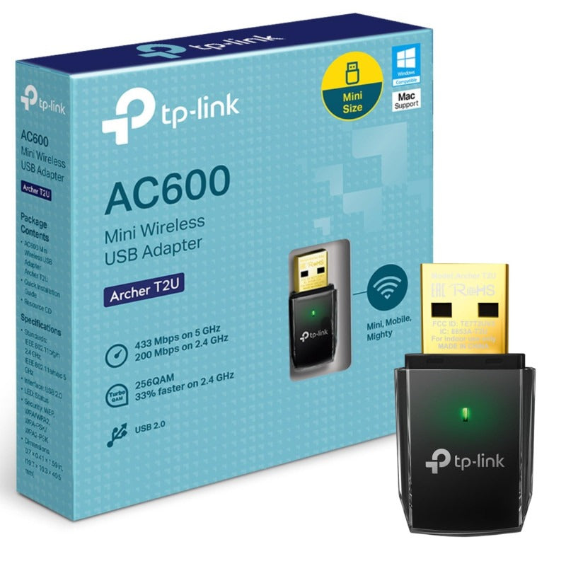 Mini Adaptador Inalámbrico USB AC600 Archer T2U – TP-Link
