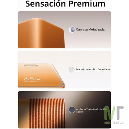 Cargador UGREEN Nexode Air 65W USB-C GaN con Cable de 1 m – Naranja