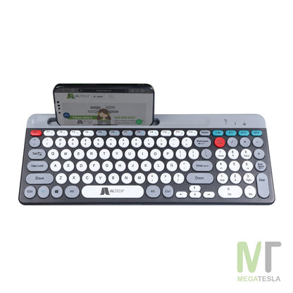 Combo Teclado y Mouse Jaltech JAL-806 Recargable – Bluetooth + 2.4 GHz, con Soporte para Celular
