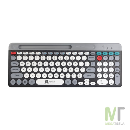Combo Teclado y Mouse Jaltech JAL-806 Recargable – Bluetooth + 2.4 GHz, con Soporte para Celular